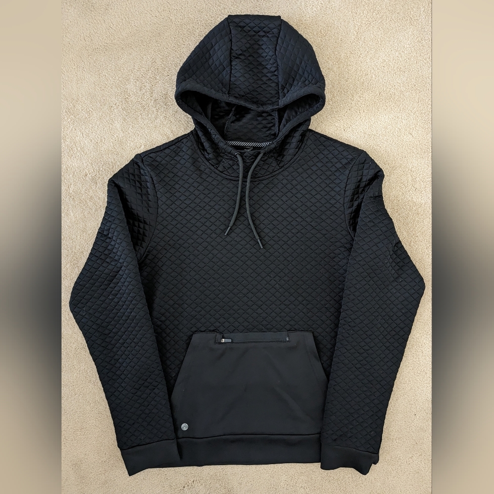 Apana Black Quilted Hoodie